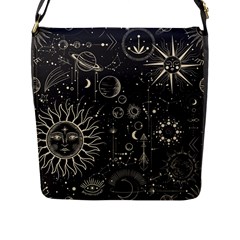 Mystic Patterns Flap Closure Messenger Bag (l) by CoshaArt