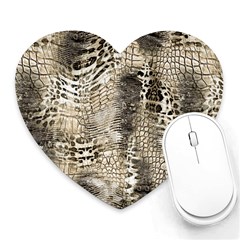 Luxury Snake Print Heart Mousepads by CoshaArt