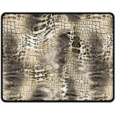 Luxury Snake Print Double Sided Fleece Blanket (medium)  by CoshaArt