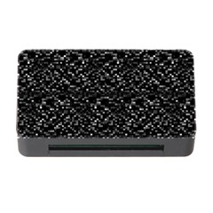 Pixel Grid Dark Black And White Pattern Memory Card Reader With Cf by dflcprintsclothing