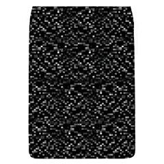 Pixel Grid Dark Black And White Pattern Removable Flap Cover (s) by dflcprintsclothing