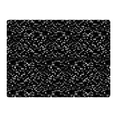 Pixel Grid Dark Black And White Pattern Double Sided Flano Blanket (mini)  by dflcprintsclothing