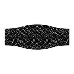 Pixel Grid Dark Black And White Pattern Stretchable Headband by dflcprintsclothing