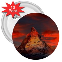 Switzerland-zermatt-mountains-snow- 3  Buttons (10 Pack) 