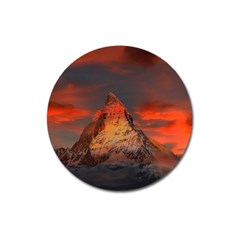 Switzerland-zermatt-mountains-snow- Magnet 3  (round) by Amaryn4rt