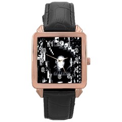 Mrn Echo Rose Gold Leather Watch  by MRNStudios