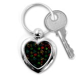 Apples Honey Honeycombs Pattern Key Chain (Heart) Front