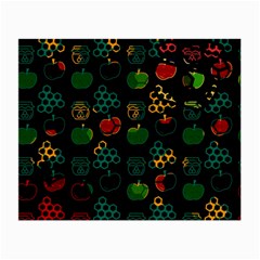 Apples Honey Honeycombs Pattern Small Glasses Cloth