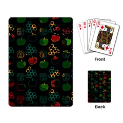 Apples Honey Honeycombs Pattern Playing Cards Single Design (rectangle) by Amaryn4rt