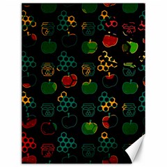 Apples Honey Honeycombs Pattern Canvas 12  x 16 