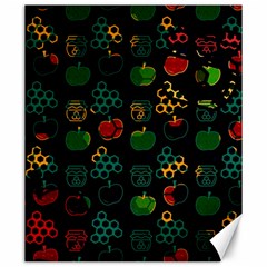 Apples Honey Honeycombs Pattern Canvas 20  x 24 