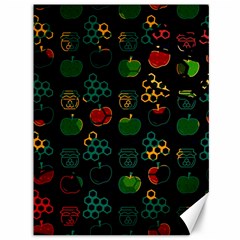 Apples Honey Honeycombs Pattern Canvas 36  x 48 