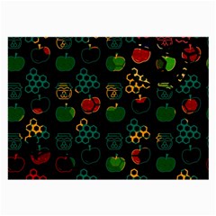 Apples Honey Honeycombs Pattern Large Glasses Cloth (2 Sides)