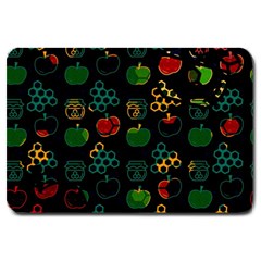 Apples Honey Honeycombs Pattern Large Doormat 