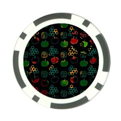 Apples Honey Honeycombs Pattern Poker Chip Card Guard