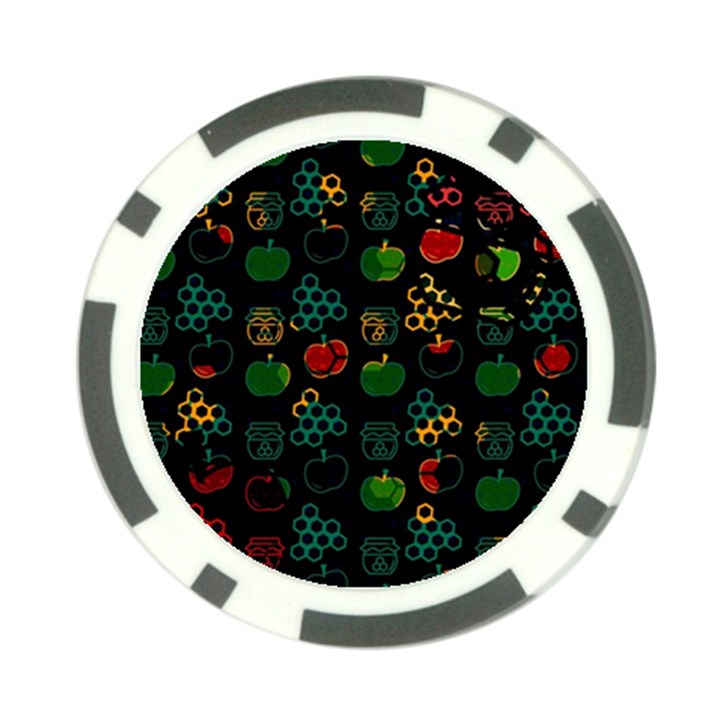 Apples Honey Honeycombs Pattern Poker Chip Card Guard