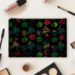 Apples Honey Honeycombs Pattern Cosmetic Bag (Large)