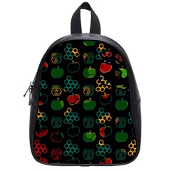 Apples Honey Honeycombs Pattern School Bag (Small)