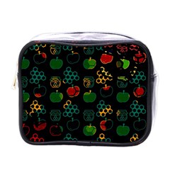 Apples Honey Honeycombs Pattern Mini Toiletries Bag (One Side)