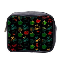 Apples Honey Honeycombs Pattern Mini Toiletries Bag (Two Sides)