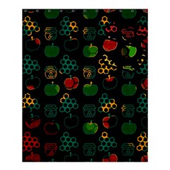 Apples Honey Honeycombs Pattern Shower Curtain 60  x 72  (Medium) 