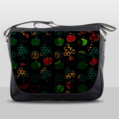 Apples Honey Honeycombs Pattern Messenger Bag