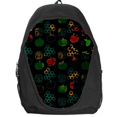 Apples Honey Honeycombs Pattern Backpack Bag