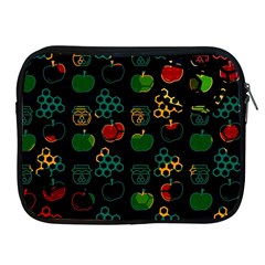 Apples Honey Honeycombs Pattern Apple iPad 2/3/4 Zipper Cases