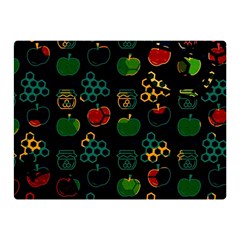 Apples Honey Honeycombs Pattern Double Sided Flano Blanket (Mini) 