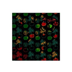 Apples Honey Honeycombs Pattern Satin Bandana Scarf