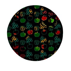 Apples Honey Honeycombs Pattern Mini Round Pill Box (Pack of 5)