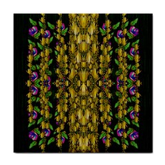 Fanciful Fantasy Flower Forest Tile Coaster by pepitasart