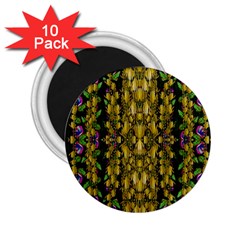 Fanciful Fantasy Flower Forest 2 25  Magnets (10 Pack)  by pepitasart