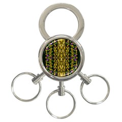 Fanciful Fantasy Flower Forest 3-ring Key Chain by pepitasart