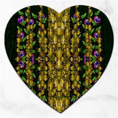 Fanciful Fantasy Flower Forest Jigsaw Puzzle (heart) by pepitasart