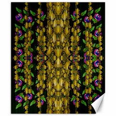 Fanciful Fantasy Flower Forest Canvas 8  X 10  by pepitasart