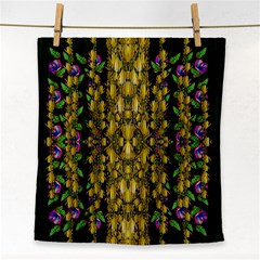 Fanciful Fantasy Flower Forest Face Towel by pepitasart