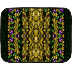 Fanciful Fantasy Flower Forest Double Sided Fleece Blanket (mini)  by pepitasart