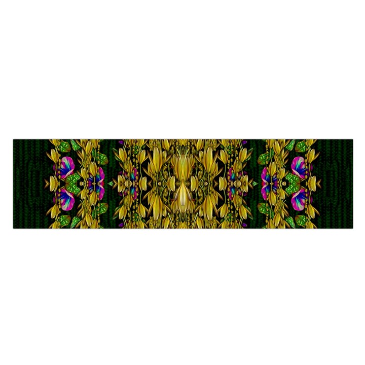 Fanciful Fantasy Flower Forest Satin Scarf (Oblong)