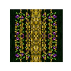 Fanciful Fantasy Flower Forest Small Satin Scarf (square) by pepitasart