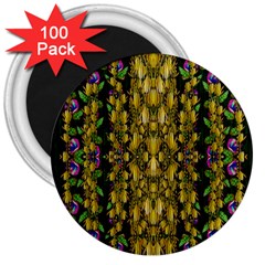 Fanciful Fantasy Flower Forest 3  Magnets (100 Pack) by pepitasart