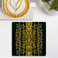 Fanciful Fantasy Flower Forest Uv Print Square Tile Coaster 