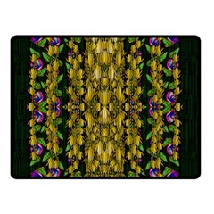 Fanciful Fantasy Flower Forest Double Sided Fleece Blanket (small)  by pepitasart