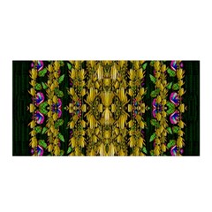 Fanciful Fantasy Flower Forest Satin Wrap by pepitasart