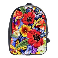 Flower Pattern School Bag (Large)