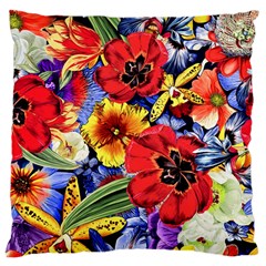 Flower Pattern Large Cushion Case (One Side)