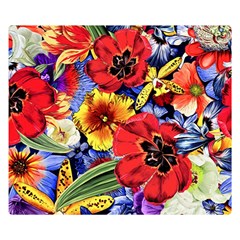 Flower Pattern Double Sided Flano Blanket (Small) 