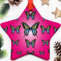 Butterfly Star Ornament (two Sides) by Dutashop