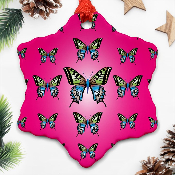 Butterfly Snowflake Ornament (Two Sides)