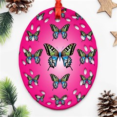 Butterfly Oval Filigree Ornament (two Sides)